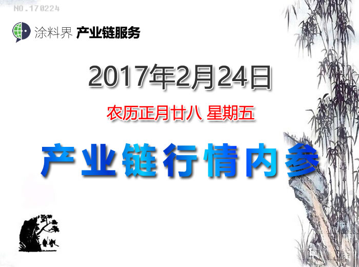 涂料界产业链行情内参-NO.170224期